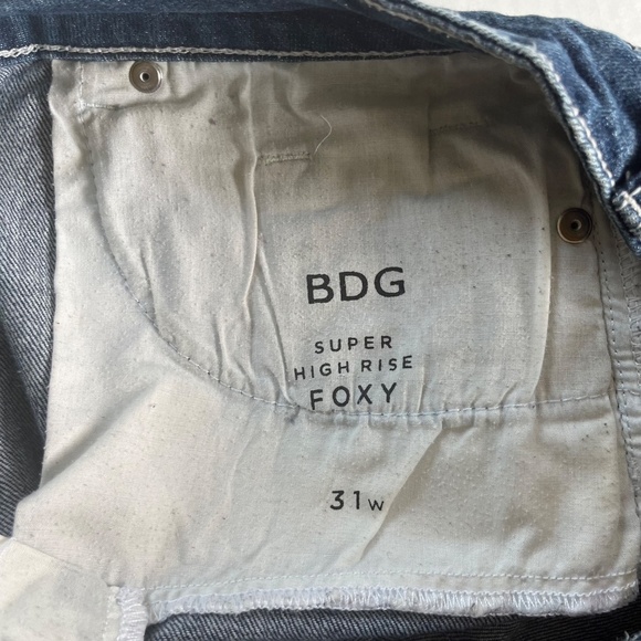 BDG Sz 31 Urban Outfitters Denim Shorts Super High Rise Foxy Vintage Casual - Picture 7 of 7
